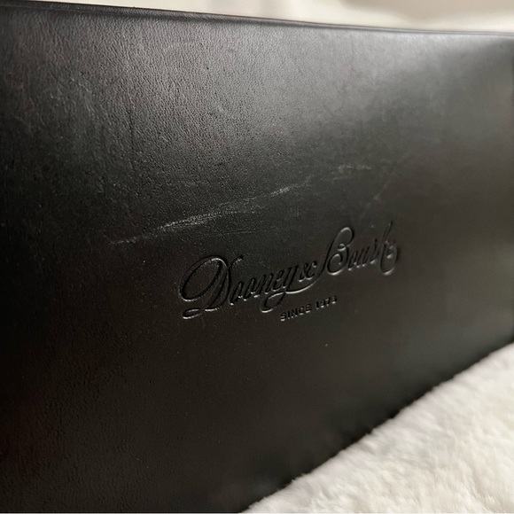 Dooney and Bourke Croco Purple Embossed Double Strapped Tassel Bag - Picture 11 of 13